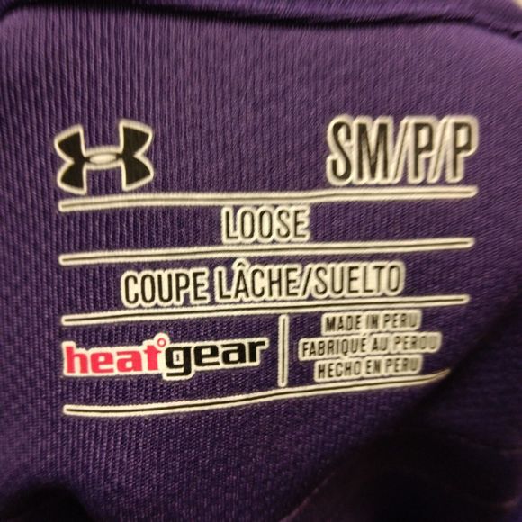 Under Armour golf polo mens S Small purple short sleeve Dominanace on field - Picture 4 of 9
